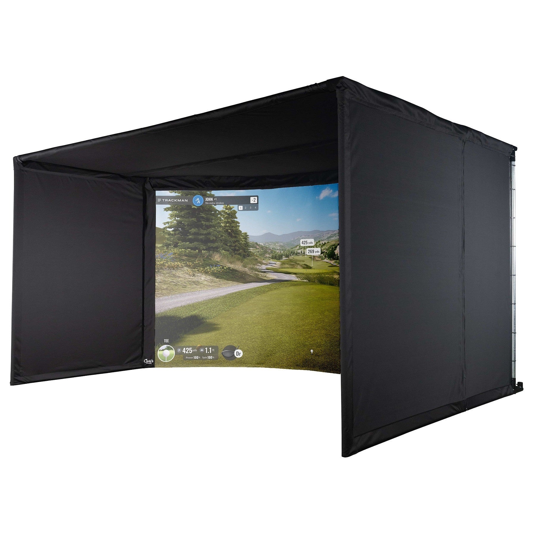 Curved Golf Simulator Enclosure Kit with Impact Screen