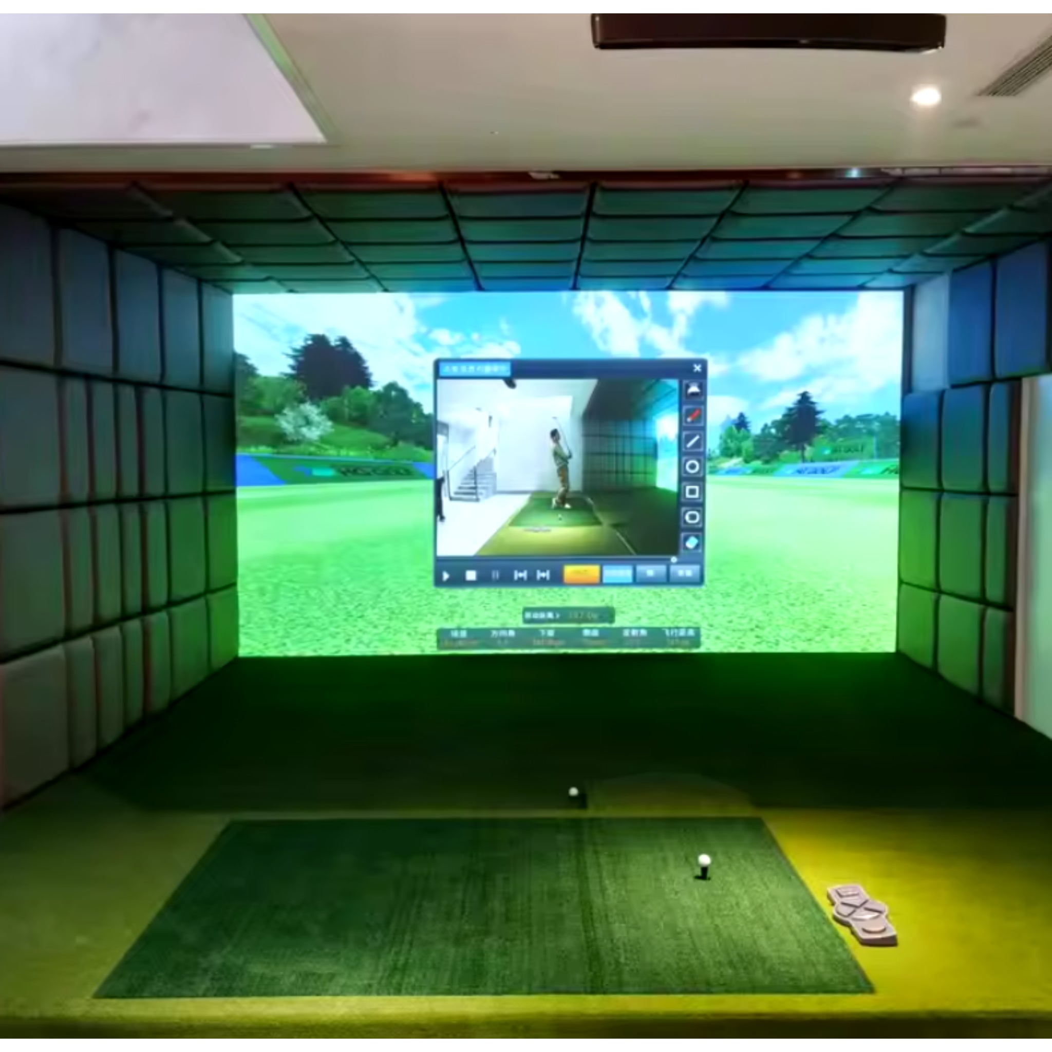 FlexTrack Pro Movable Golf Simulator Description